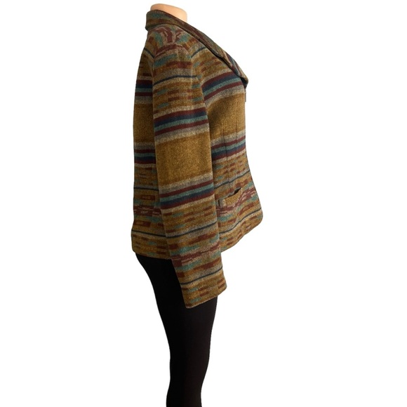 Vintage Western Wool Blend Coat Tribal Southwest Jacket - Picture 6 of 9